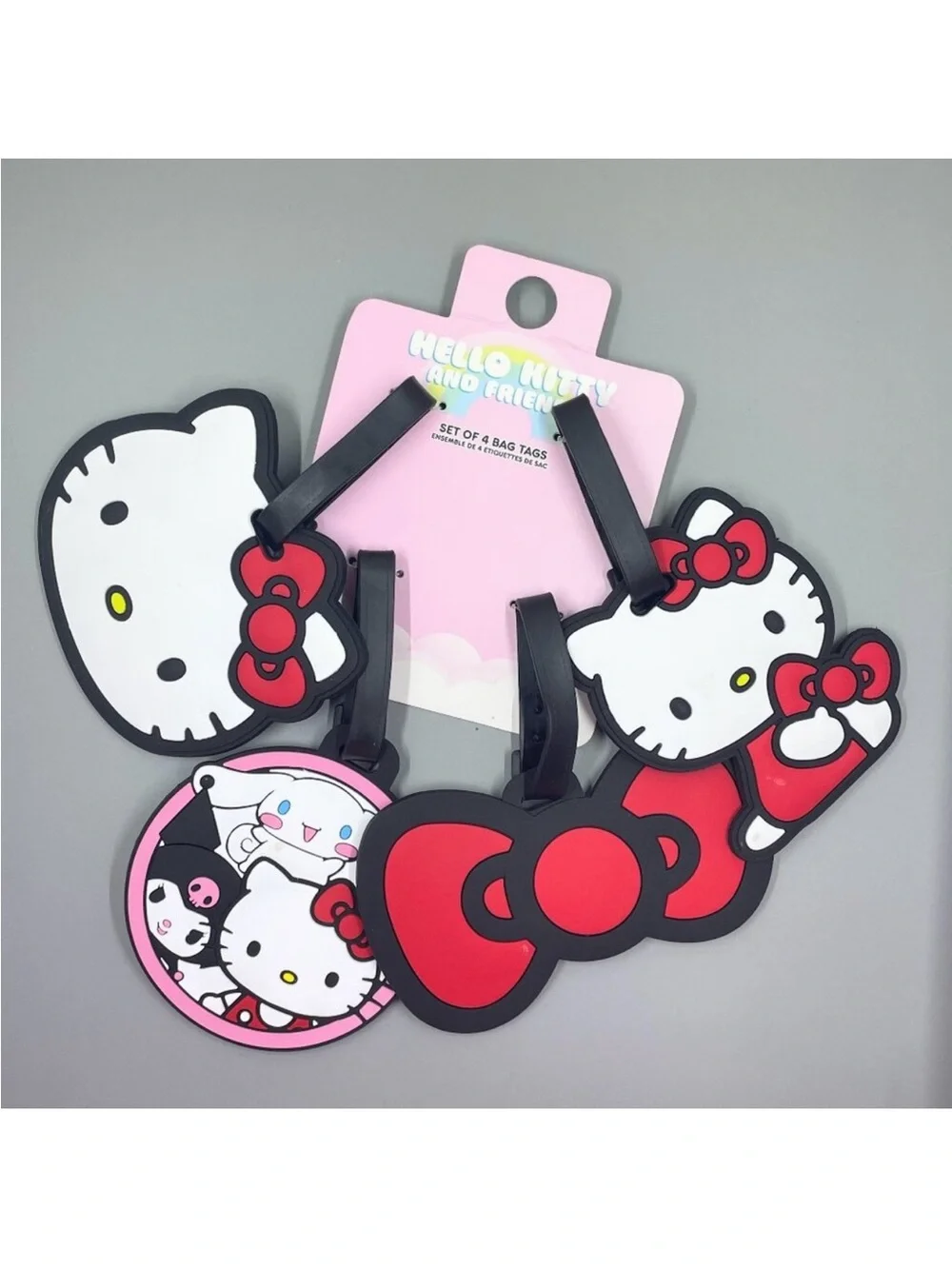 NWT Sanrio Hello Kitty & Friends Kuromi Cinnamoroll Luggage 4 Tags Set